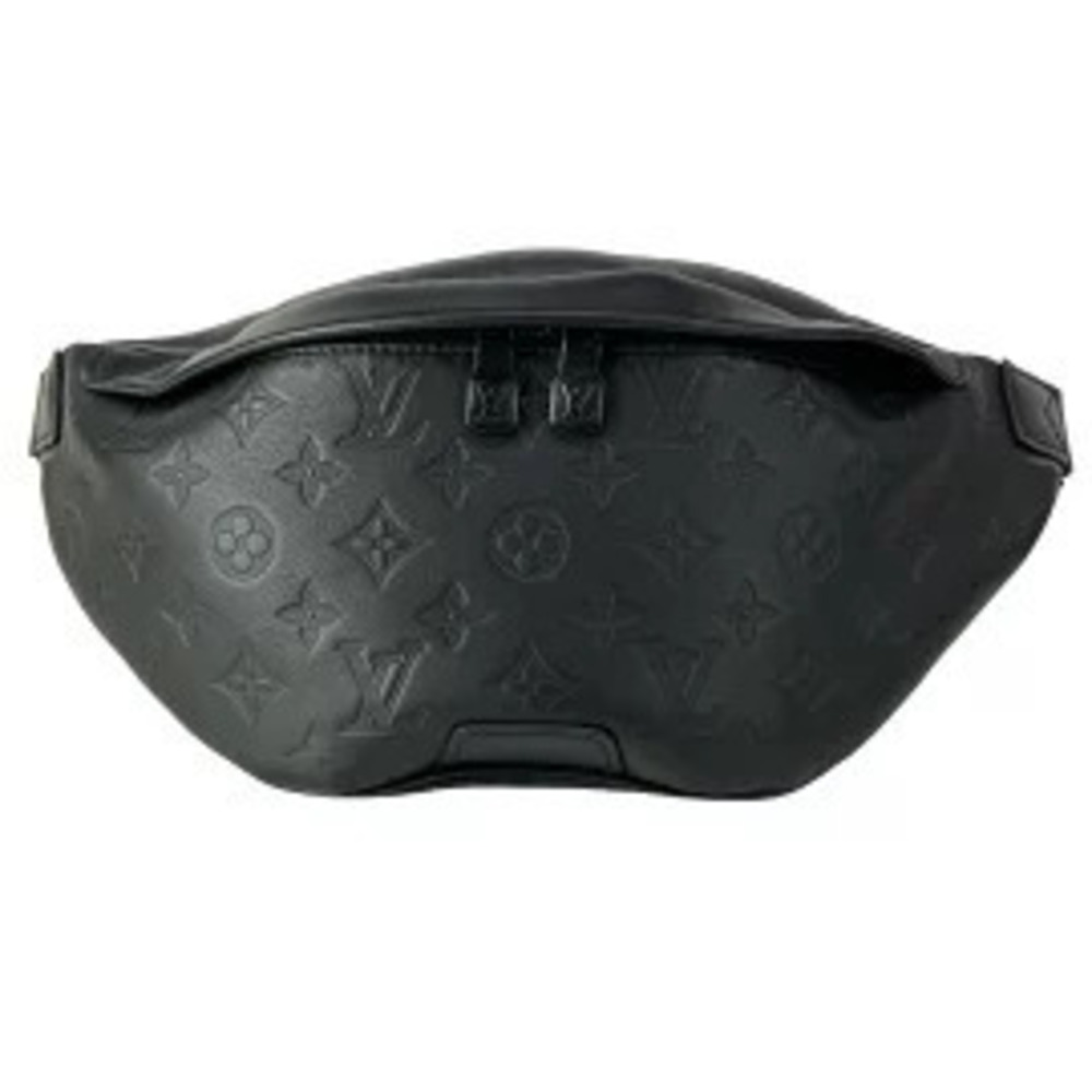 LOUIS VUITTON Discovery Bum Bag Waist Pouch Clutch Noir Black Leather Cowhide
